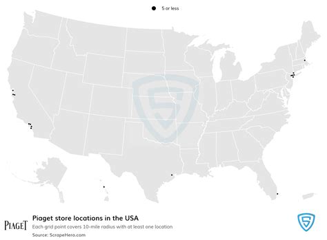 piaget sa number of locations.